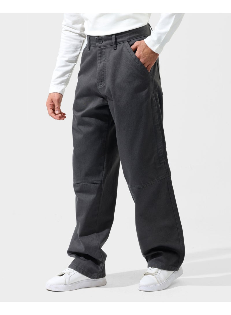 Dott Men’s Washed Denim Cargo Pants – Baggy Fit - Image 3
